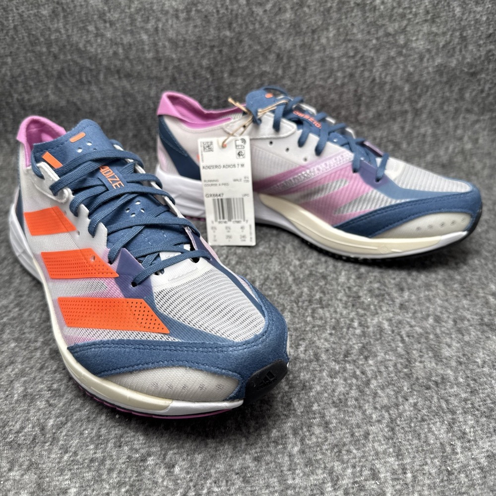 Adidas Adizero Adios 7 M Grey Purple Orange GX6647 Men's Sz 11.5 Running Shoes